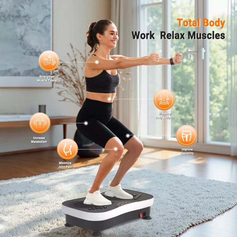 TODO Vibration Plate Exercise Machine Whole Body Vibration Machine with Remot...