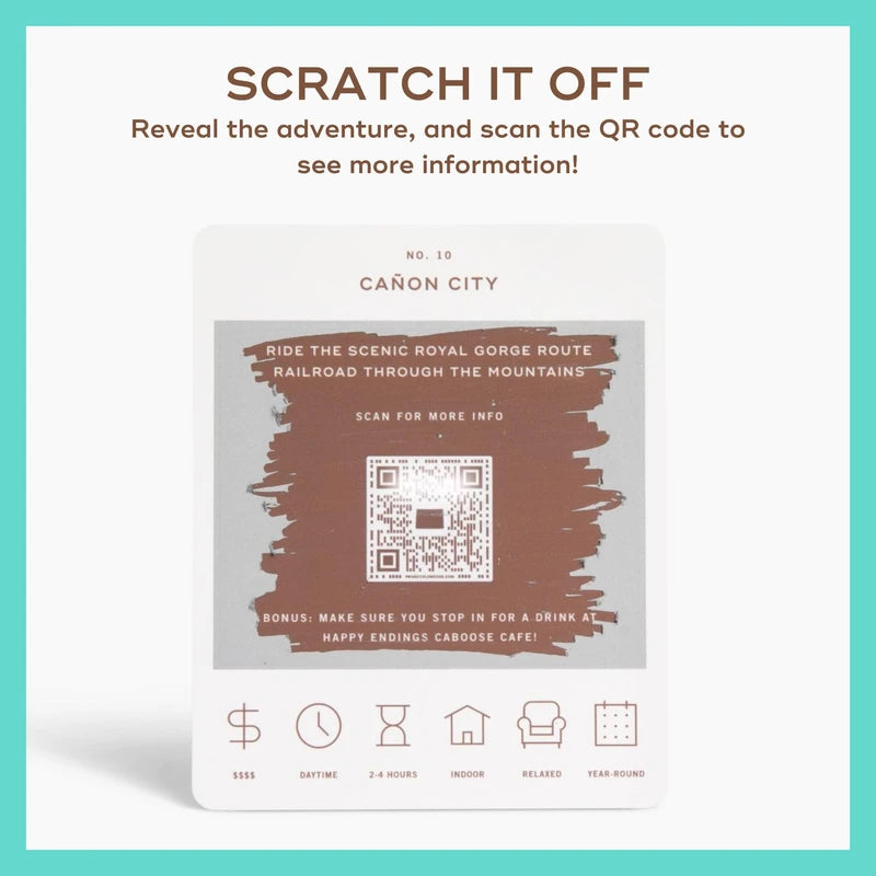 Reach International Outfitters Colorado Adventure Bucket List: 50 Scratch-Off Cards for Outdoor Activities, Tourist Attractions, and Road Trips - Perfect Travel Gift and Guide for Exploring