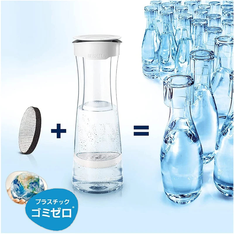 Brita Water Purifier, Carafe, Filtered Water Capacity: 0.1 gal (0.34 L), Total Capacity: 0.4 gal (1.3 L), Includes 1 Microdisk Cartridge