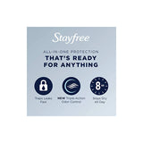 Stayfree Ultra Thin Regular Pads with Wings For Women, Reliable Protection and Absorbency of Feminine Moisture, Leaks and Periods, 36 count