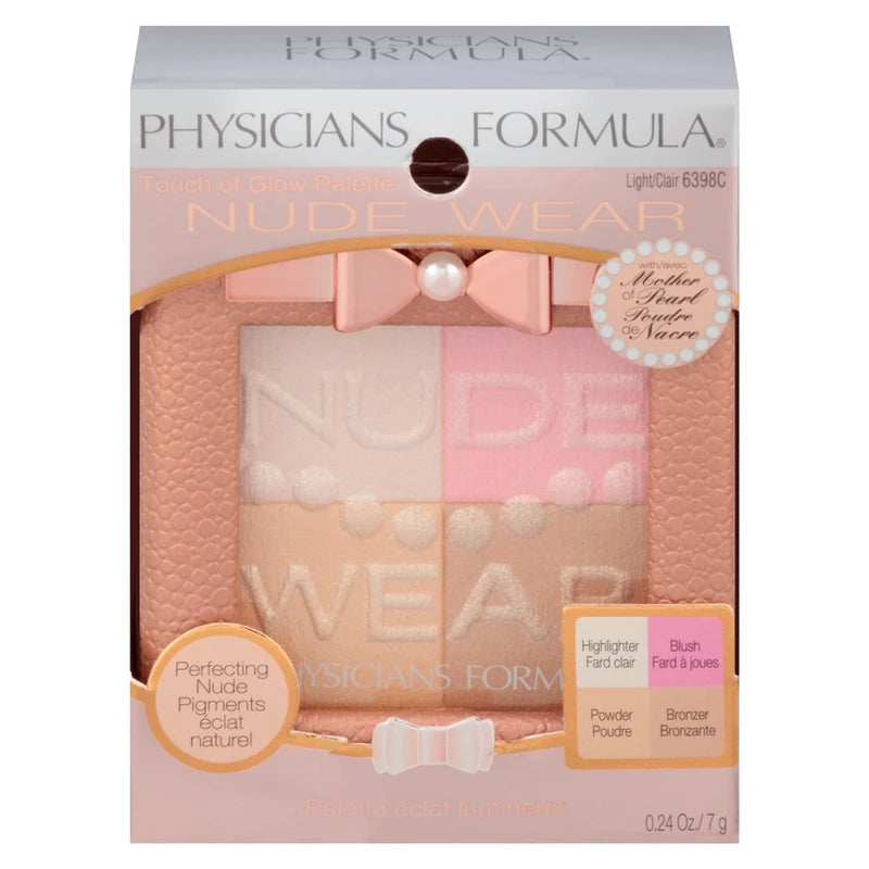 Physicians Formula Nude Wear Custom Glow Palette, Light, 0.24 Ounce