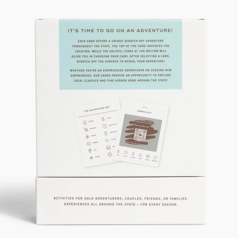 Reach International Outfitters Colorado Adventure Bucket List: 50 Scratch-Off Cards for Outdoor Activities, Tourist Attractions, and Road Trips - Perfect Travel Gift and Guide for Exploring