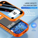 CEKKIENA [3-in-1] Carbon Monoxide Detector Portable Mini Air Quality Monitor with Lanyard & Kickstand Smoke Alarm CO Meter Temperature Humidity Sensor Built-in 1000mAh Battery Indoor/Outdoor (Orange)