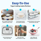 Ultimate Probiotic Yogurt Maker with Adjustable Temperature Control - Make Trillions of Live Probiotics - LIFETIME WARRANTY - material: With Eight 6oz Jars