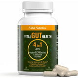 Vital Gut Health 4-in-1 Formula – Apple Cider Vinegar, Prebiotics & Probiotics, Digestive Enzymes for Immunity & Complete Gut Support