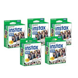 Fujifilm Instax Wide Film for Fuji Instant Film Camera, 5 Pack Twin Pack of Instax Films(total 100 Sheets)