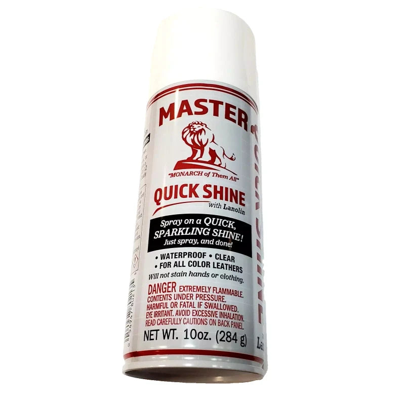 Petronio's Master Quick Shine w/Lanolin Leather Shoe Boot Shine Spray No Buff 10 Oz. (284g)