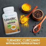 DOCTOR RECOMMENDED SUPPLEMENTS Turmeric Curcumin Supplement - 2250mg/d - Veggie Caps - 95% Curcuminoids with Black Pepper Extract (Bioperine) - 750mg Capsules - 100% Organic - Most Powerful Turmeric (Pack of 2)