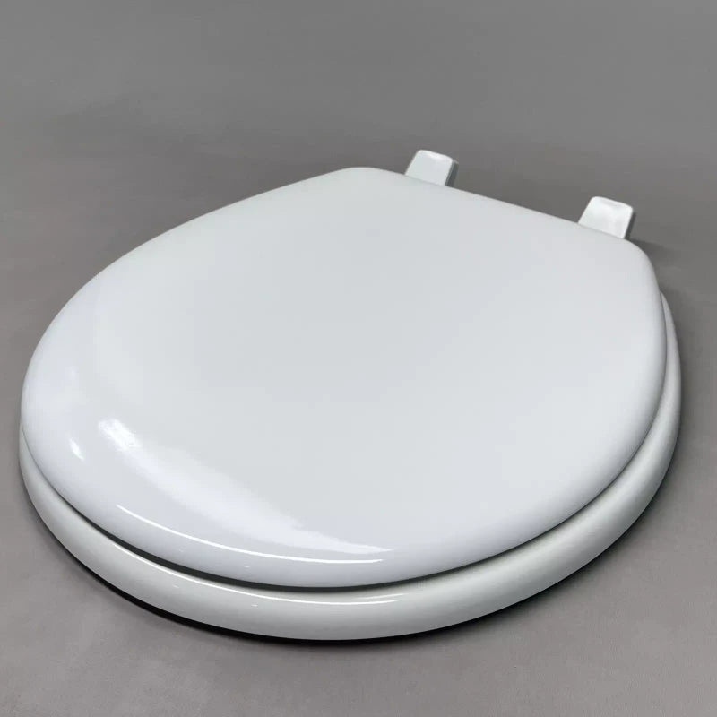 BENEKE Round Toilet Seat Enameled Molded Wood White XM30TM 000 (New)