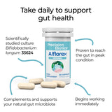 PrecisionBiotics Alflorex Original - Daily Gut Health Probiotics Supplement with Unique Bifidobacterium Longum Bacteria Strain 35624 - Bacterial Cultures - 30 Capsules