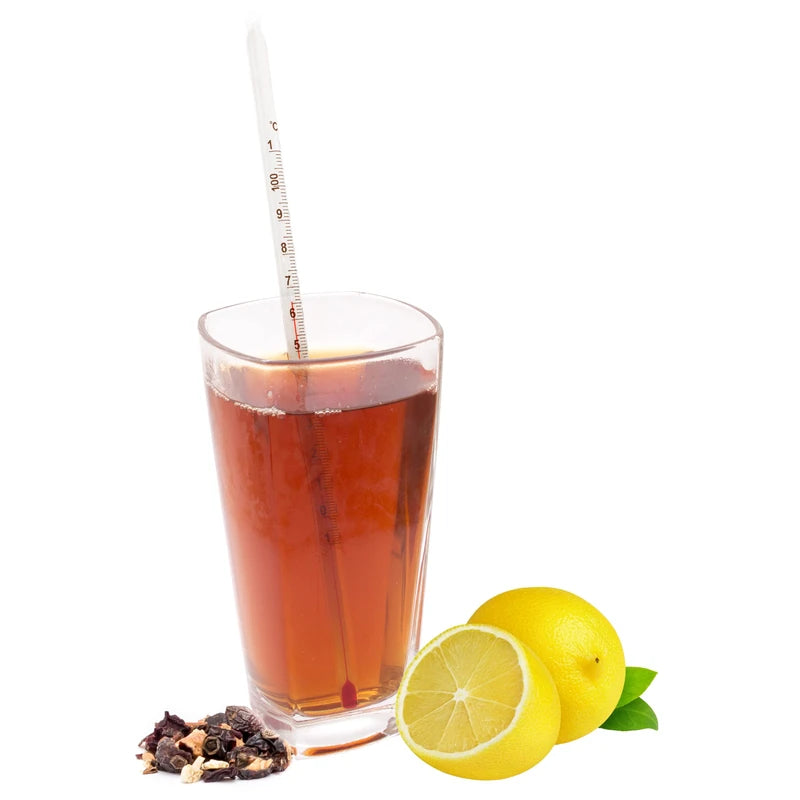 Lantelme Tea Thermometer Glass 24 cm up to Temperature Range up to 110 °C Degrees Analogue for Tea Water Tea Thermometer Also for Green Tea Fruit Tea Herbal Tea and Black Tea Food Tea Preparation