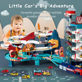 Dinosaur Hill Toy Car Ramp Track Playset with 4 Mini Racer Cars, Colorful Climbing Hills, and Railcar Track - Perfect Construction Gift for Preschool Kids Ages 3 and Up - Color: Dinosaur Rail Car Green