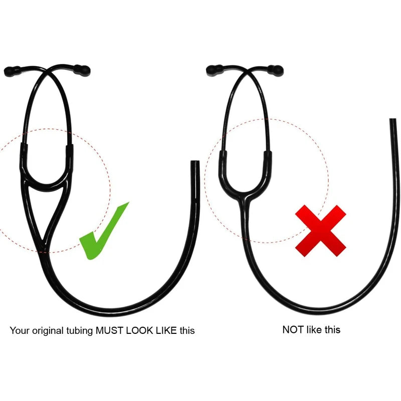 Replacement Tube by Reliance Medical fits Littmann® Cardiology III® Stethoscope (All Black) Black Edition