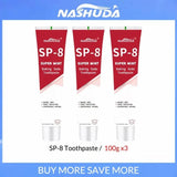 NASHUDA SP-8 [Triple Whitening]Probiotic Whitening Toothpaste, Oral Health Management,Enhanced Formula Balances Toothpaste Coffee Daily - Specification: 3PC