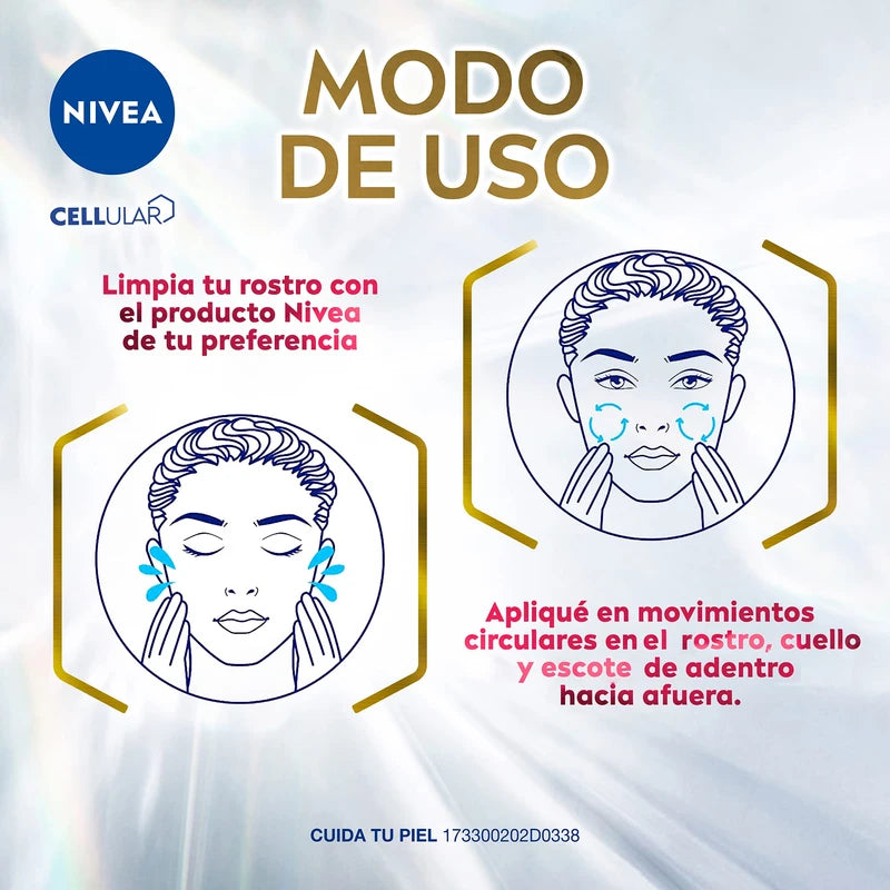 NIVEA Kit Anti-manchas Rutina Facial Completa Luminous 630 (4 piezas), Enriquecida con Ácido Hialurónico Serum facial + Fluido facial con Vitamina E y FPS50 + Contorno de Ojos Anti-ojeras + Crema de Noche Reparadora