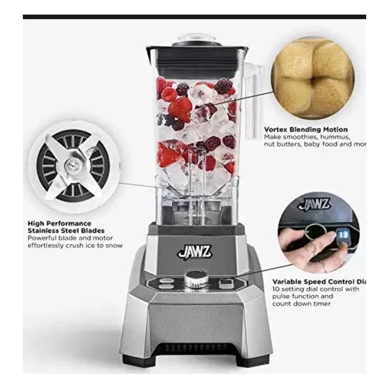 JAWZ High Performance Blender 64 Oz Professional Grade Countertop Blender Foo...
