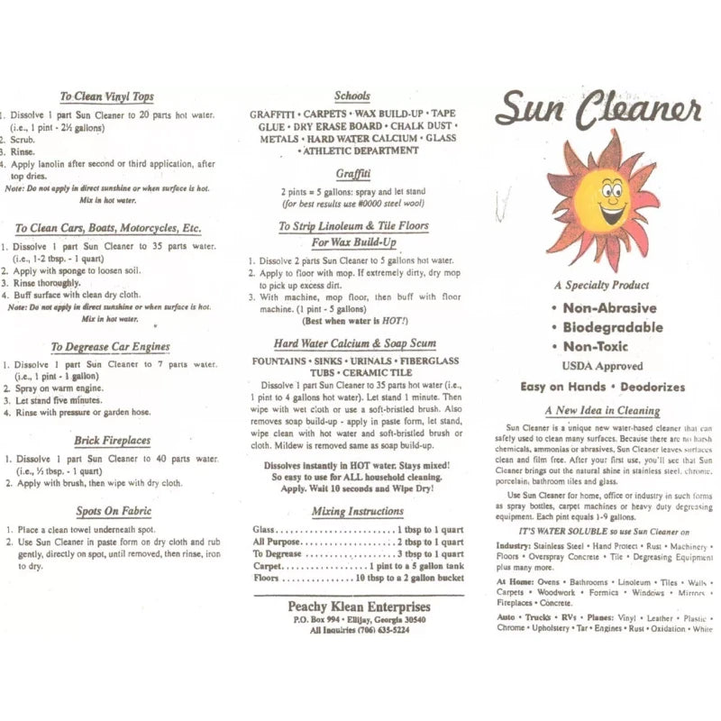 Sun-Sational Specialty Product Super Concentrated Cleaner Multi-Use