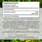 Lactobacillus Crispatus Probiotic Supplement 240 Tablets 3 Billion CFU Probiotics for Men & Women Supports Vaginal Digestive & Gut Health Made in The USA (240, Lactobacillus Crispatus)