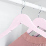 Harbour Housewares Wooden Children's Hangers - Light Pink - Pack of 10
