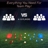 GETMOVIN SPORTS Capture The Flag Ignited Kit with Glow-in-The-Dark LED Game Pieces and Storage Bucket Outdoor Yard Game Fun!