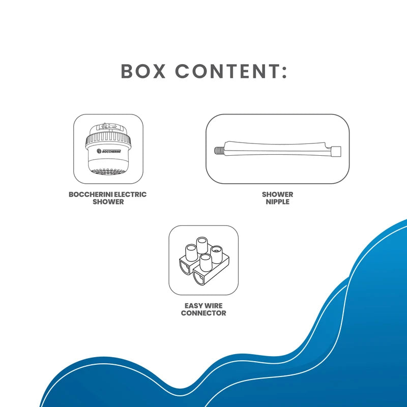 BOCCHERINI Electric Shower Water Heater For Bathroom 110V / 120V Ducha Electrica Para Agua Caliente Regadera Ducha Electrica/Instant Hot Water