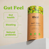 Rheal Gut Feel: Natural Prebiotic Digestion & Bloating - Daily Greens Organic Superfood Powder (30 Servings)