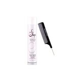 Shuga Hair Spray, Aerosol Firm Workable Hold Hairspray (w/Steel Pin Tail Comb) 55 VOC, Earth Friendly, Water Soluble (9 oz / 300 ml)
