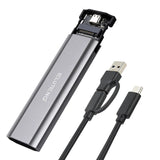 ELUTENG M.2 SSD Enclosure M.2 NVME SATA Dual Protocol Hard Drive Enclosure Aluminum USB 3.2 Gen 2 10Gbps External NVMe to USB SSD Reader Max 4TB Supports M and B&M Keys SSDs