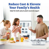 Ultimate Probiotic Yogurt Maker with Adjustable Temperature Control - Make Trillions of Live Probiotics - LIFETIME WARRANTY - material: With Eight 6oz Jars