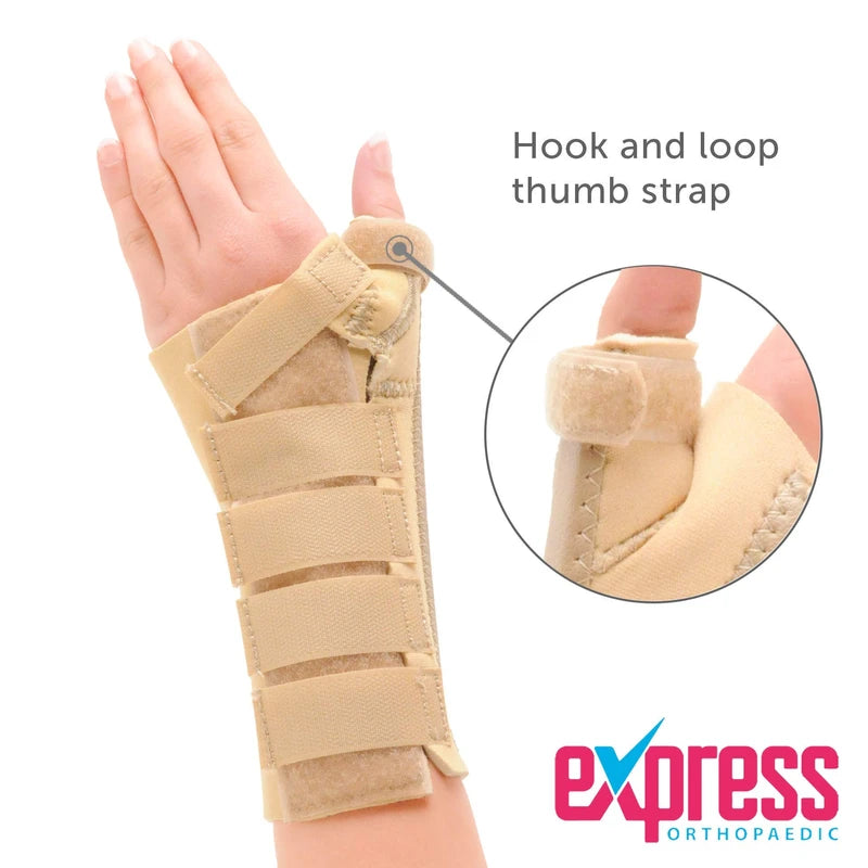 Express Orthopaedic® - Medically Approved Neoprene Wrist & Thumb Brace Support For Arthritis, Carpal Tunnel, Sprains & RSI (M - Wrist Circ:15-17cm, LEFT)