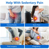 Adjustable Wheelchair Cushions for Tailbone Pain Relief Cushion, Pressure Relief Wheelchair Cushion, Donut Pillow for Hemorrhoids, Bedsores, Prostate, Tail Vertebrae，Sedentary Wheelchair (Black)