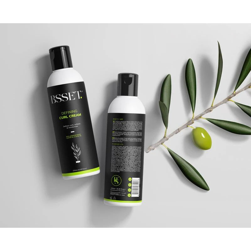 BSSET Defining Curl Cream With Jamaican Black Castor Oil and Olive Oil 250ml
