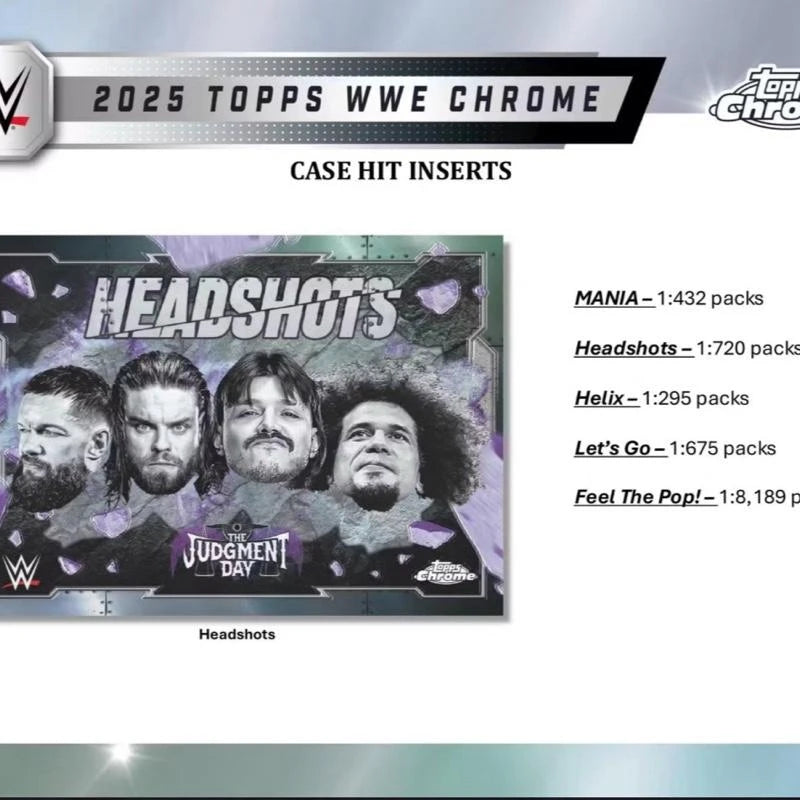 2 (TWO) PACKS- 2025 Topps Chrome WWE Wrestling Hobby Box - Specification: Default