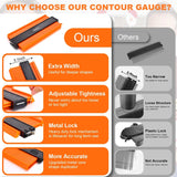 Christmas Gifts for Men Dad Husband, Stocking Stuffers, Upgraded Contour Gauge Profile Tool (10 Inch) with Lock, Irregular Shape Duplicator, Cool Gadgets for Men, Woodworking Tools for DIY Handyman