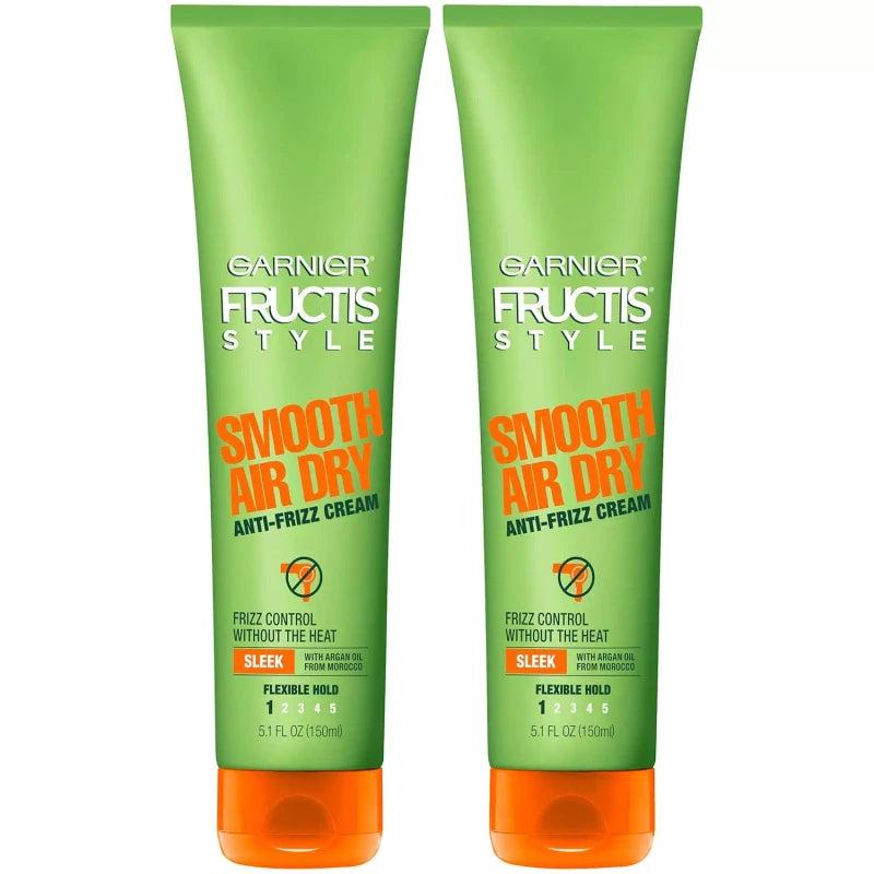 L'Oreal - Cosmetics Garnier Fructis Style Smooth Air Dry Anti-Frizz Cream, Sleek, 5.1 Fl Oz, Pack of
