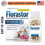 Florastor 250 mg Daily Probiotic Supplement - 100 Vegetarian Capsules
