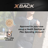 Copper Fit X-Back Brace for Lower Back Pain, Lumbar Support, Herniated Disc, Sciatica, Arthritis – Adjustable, Breathable Design - for Men and Women (Large/XLarge)