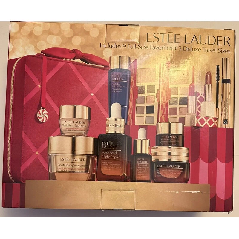 Estée Lauder 9 Full-Size Favorites + 3 Deluxe Travel Sizes Makeup Set  Brand New