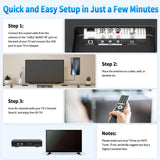 3200+ Miles Tv Antenna Indoor, 2025 Digital Antenna for Smart Tv Outdoor, Strongest HDTV Antenna for Local Channels with Amplifier, Signal Booster & 52FT Coax Cable/AC Adapter Support 8K 4K 1080p