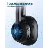 Bluetooth Headset with Microphone, Wireless Headset, Qualcomm Chip/ENC Noise Reduction Mic/Lightweight Comfort/20H Playtime/Multipoint, Stereo Single-Ear Headset for Laptop/Cell Phone/Tablet