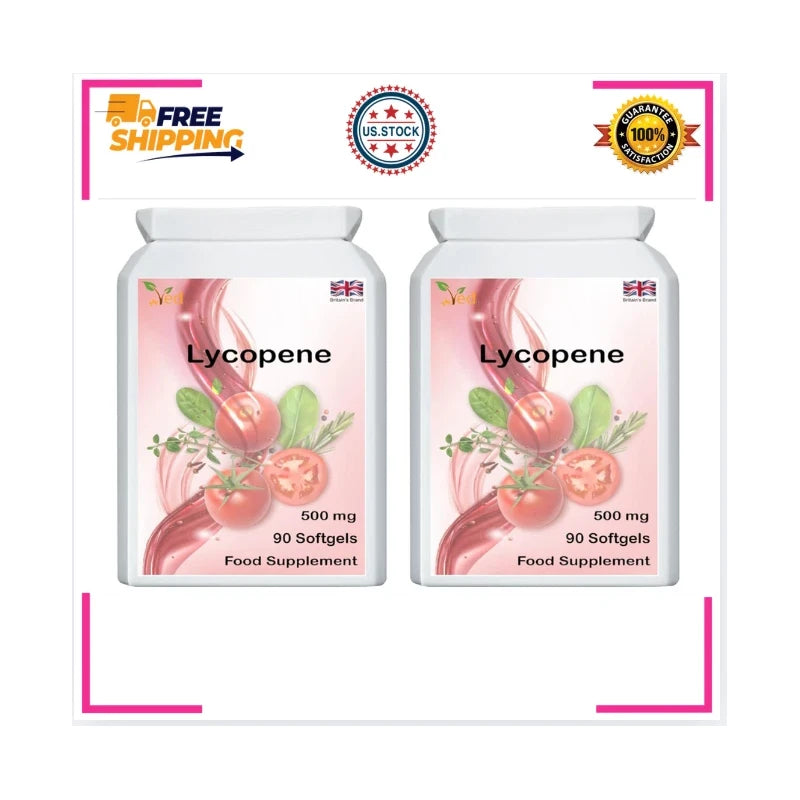 Ved Lycopene 500 mg | 90 softgel, 6 Month Supply.(Pack of 2)