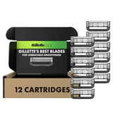 Gillette Labs Razor Blade Refills, 12ct Razor Cartridges, Razor Refills for Men Compatible with Gillette Labs Exfoliating Bar Razor and Heated Razor