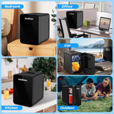 Enventor Mini Refrigerator Skincare Fridge 4L Portable AC+DC Power Cooler & Warmer, for Bedroom, Car, Office, Skincare, Makeup, Cosmetics (Black)