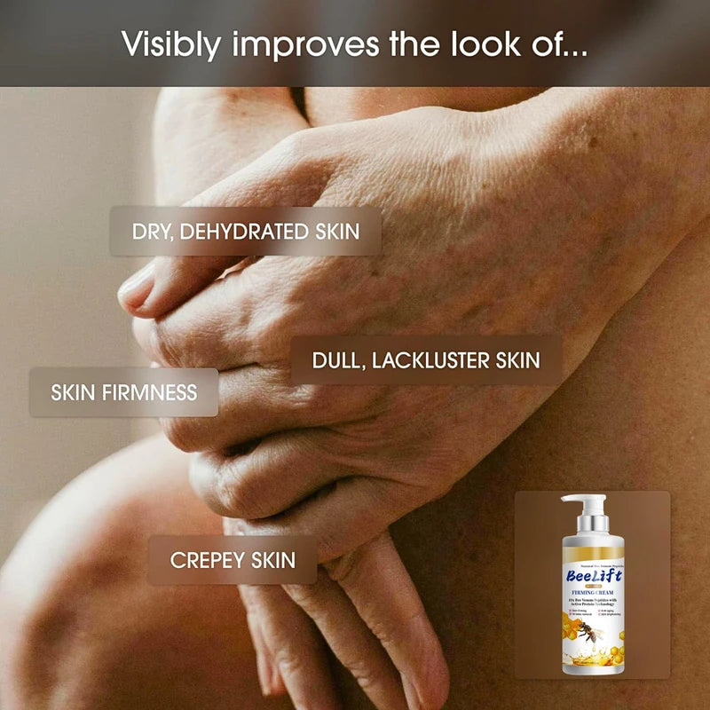Bee Lift Anti Aging Firming Body Cream, Bee Venom Wrinkle Removal Cream, Collagen Firming Body Lotion, Neck Firming Cream For Loose Skin, Skin Tightening Cream Body, Restore Elasticity, Hydration