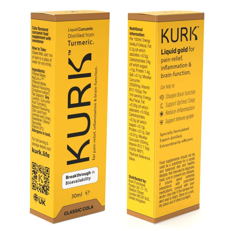 High Strength Liquid Curcumin Oil from Turmeric | Advanced Absorption Technology | 1000x More Absorbent Than Powders & Capsules | Naturally Reduce Inflammation. (Cola 30ml)