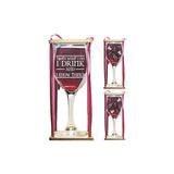 I Drink and I Know Things Stemmed Wine Glass with Charm and Presentation Packaging