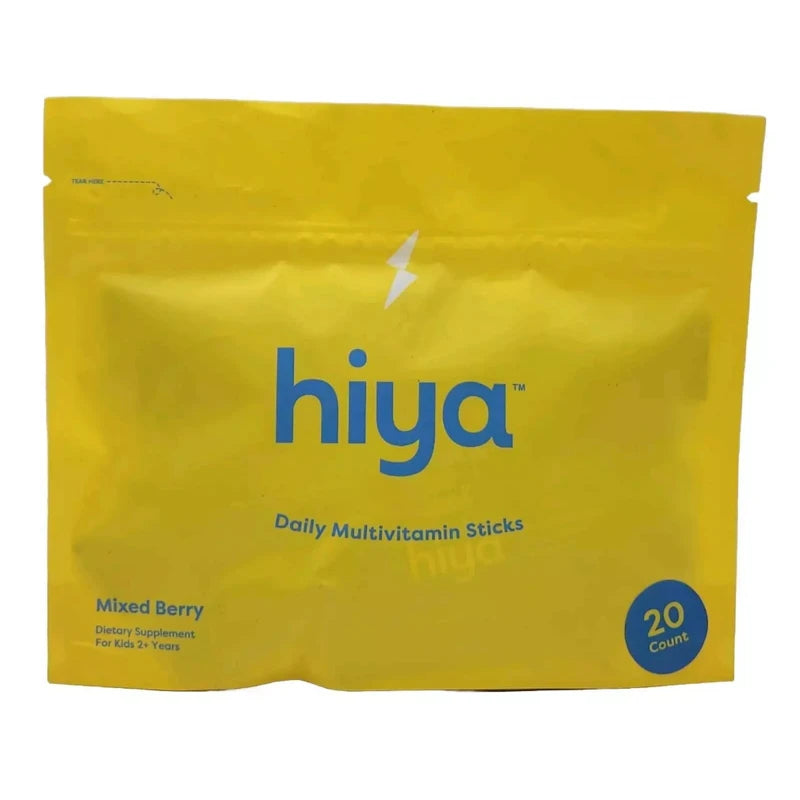 Hiya Health Kid's Daily Multivitamin - 20 STICK PACKS Mixed Berry Booster Powder