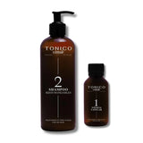 Tonico Vittale Kit 2 Paquete Tónico Y Shampoo Para Cabello Rizado| Unisex | Paso 1 y 2 | Crecimiento Y Fortalecimiento Capilar | Brillo Y Reconstrucción | Control del Frizz | 100% Ingredientes Naturales