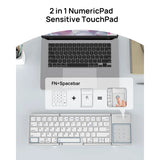 SODI Foldable Keyboard with Sensitive Touchpad, Portable Wireless Keyboard for iMac, Multi Devices, 2 in 1 Pocket-Sized Bi-Folding Portable Key-Board, Travel