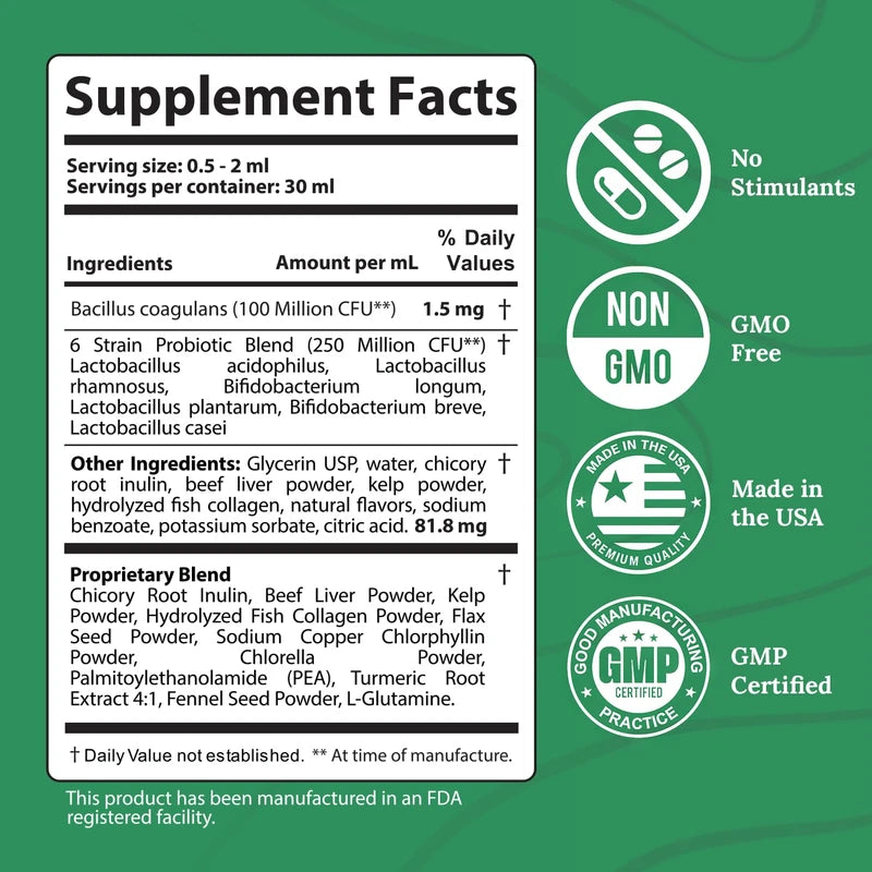 Pawbiotix Liquid probiotics for Dogs - Dog probiotics for Digestive Health | 100% Natural Dog Gut Health probiotics | probiotics for Dogs | Original Formula, Beacon Flavor, 1oz, 3 Month Supply | Nature’s NutriWave